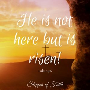 "He is not here but is risen!" Luke 24:6