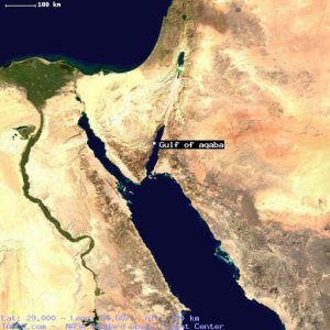 the southern edge of Canaanite territory was at the northern tip of the Gulf of Aqaba. 