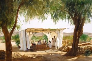 The Jewish people build a temporary shelter called a sukkah each year on the Feast of Tabernacles. 