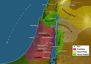 Herod Archelaus, Antipas, and Philip's territories.